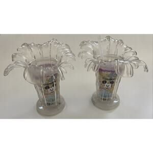 Walt Disney WORLD OF COLOR Cup Light Up Waves Tumbler California Adventure LOT 2